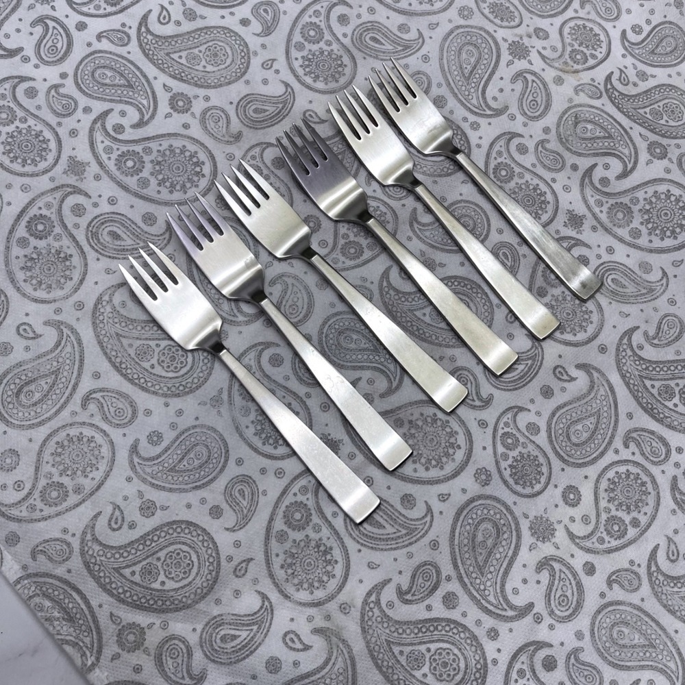 Vintage Sola Z Holland Stainless Steel Salad Dessert Forks Set of 6 Evans Intl